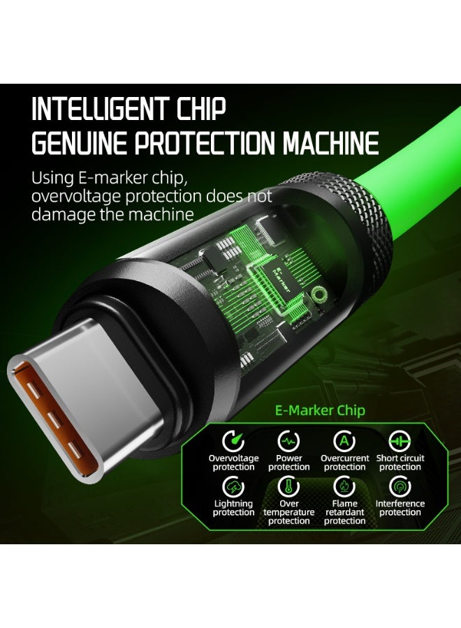 Piva Intelligent 240W PD Super Fast Charging Type-C to Type-C Data Cable with Intelligent Digital Display, 1.5m Liquid Silicone Cable, 480Mbps High-Speed Data Transfer for Gaming, RedMagic, iPhone 15 & 17 Series, iPad Pro, Tablets and Laptops - Image 4